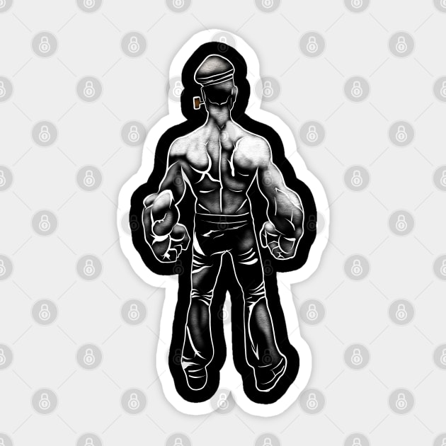 Popeye Ripped Sticker by Danispolez_illustrations